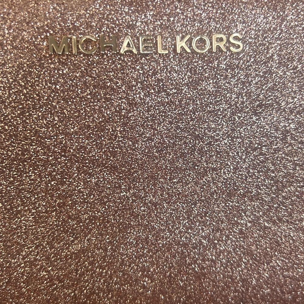 Michael Kors Rose Gold Glitter Wallet/Wristlet - Picture 9 of 9